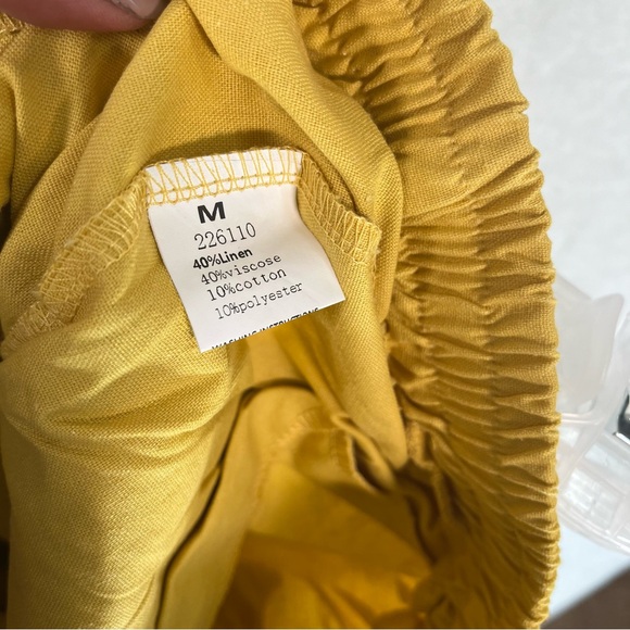 Like New Sleeveless Crop Camisole Top & Pant set, Sunset Yellow, Small - Picture 4 of 7